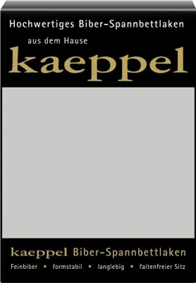 Produktbild von Kaeppel Biber Bettlaken Betttuch 100 x 200 cm Spannbettlaken 14 Farben Uni, Farbe:Silber