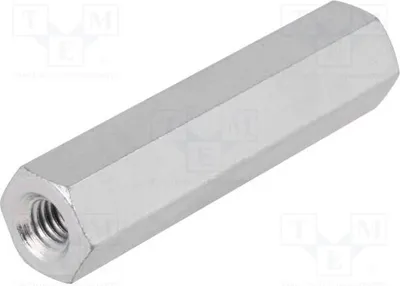 Produktbild von Distanzmuffe mit Gewinde; 12mm; Innengew: M2; sechskant; Stahl 121X12 Distanzelemente aus Metall