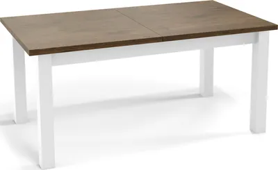 Obrázek produktu pro Moderní Obdélníkový Rozkládací Jídelní Stůl - Úspora Místa - Bílé Dřevěné Nohy - 160 až 240 cm - Dub Lefkas - 160 x 90 cm