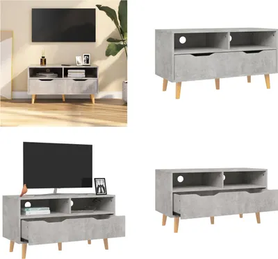 Immagine prodotto di mobile TV vidaXL grigio cemento 90x40x48,5 cm materiale a base di legno - mobile TV - mobili TV - mobile TV - mobile TV