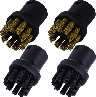 Produktbild von Sillar 4er Pack Dampfreinigungsbürste, Düse Rundbürsten Bürste Ersatz für Kärcher SC1 SC2 CTK10 SC3 SC4 SC5 SC7
