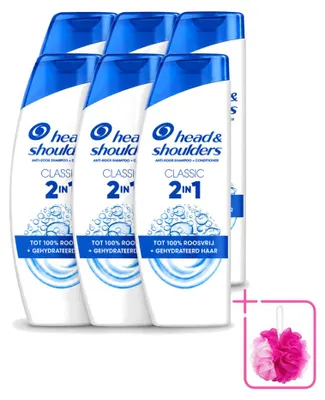 Obrázek produktu pro 6 kusů šamponu Head & Shoulders 2 v 1 Classic, proti lupům, objem 300 ml - výhodná balení