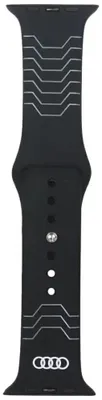 Immagine prodotto di Pasek Audi modello geometrico cinturino in silicone orologio fare Apple Watch 44/45/46/49Mm Czarny