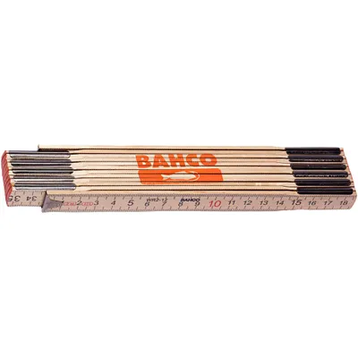 Produktbild von Bahco Gliedermaßstab, Holz, 12 Glieder, metrisch 2 m