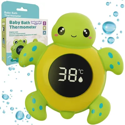 Zdjęcie produktu dla WOOPIE BABY Termometr do Kąpieli 2w1 Mierzenia Temperatury Wody i Pomieszczenia Żółwik