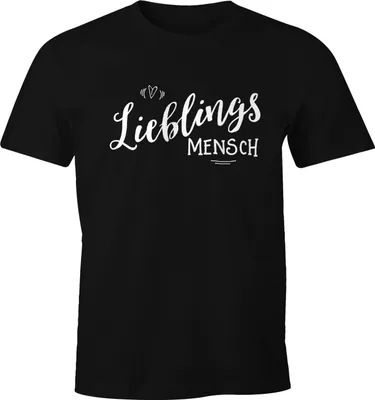 Produktbild von Herren T-Shirt Lieblingsmensch Geschenk Freundschaft Partner Freundin Moonworks®  XL