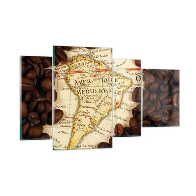 Produktbild von Bilder auf glas - Südamerika Samen Kaffee - 120x70cm - Glasbilder - Wandbilder - Kunstdruck - zum Aufhängen bereit - Wanddekoration aus Glas - Glas Bilder - Wandbild auf Glas - GDL120x70-2198