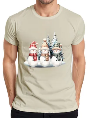 Immagine prodotto di Maglietta da uomo Snowmen - Christmas Gift, Nature, L