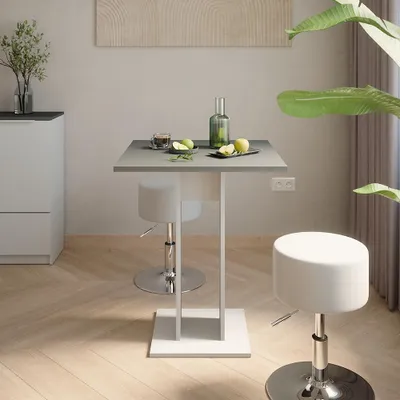 Obrázok produktu pre Súprava jedálenského stola Vicco Repose Biela/antracitová 65 x 65 cm s 2 stoličkami, Model 55738