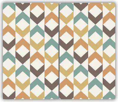Produktbild von Tulup Glas-Herdabdeckplatte - 2x30x52cm - Glaskeramikkochfeld-Abdeckung Spritzschutz Zweiteilig Retro Hintergrund