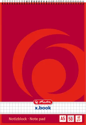 Produktbild von 4x Herlitz Spiral-Notizblock / Schreibblock / DIN A5 / kariert