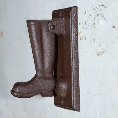 Produktbild von Türklopfer als Stiefel, Haustürdeko, Klopfer, Gusseisen