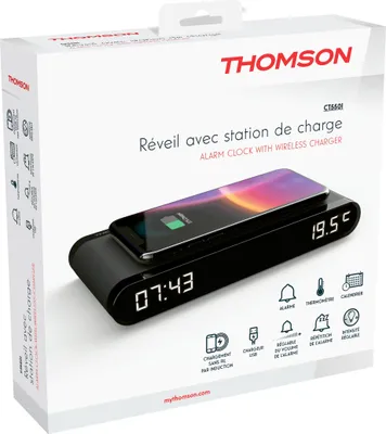 Produktbild von Thomson Wecker mit Ladestation CT550I schwarz TH388480