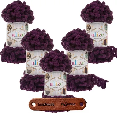 Produktbild von 5 x ALIZE Puffy 111 Plum mit Label