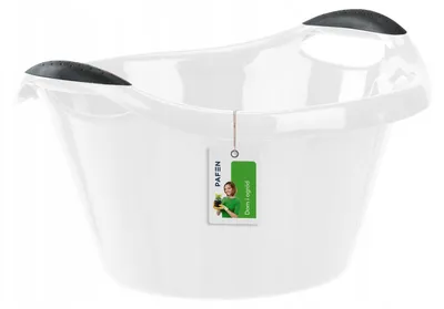 Produktbild von Pafen Runde Wäschewanne 10L mit Griffen weiß