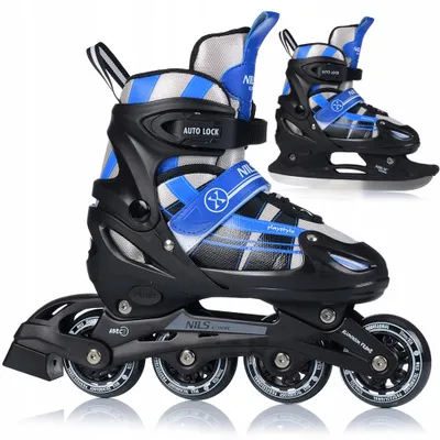 Obrázok produktu pre Nils Extreme NH18366A inline korčule 2v1 s hliníkovým rámom a ložiskami ABEC7 | Korčule, hokejové korčule, detské korčule | 31-34 | 31-34 | 31-34 |