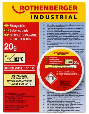 Produktbild von Rothenberger Industrial Lötfett 20g Dose