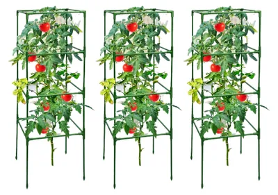 Produktbild von Rankhilfe für Tomatenpflanzen, Kleine Rankgitter - 3 Stück Stabile Rankgitter für Klettergemüse und Blumen im Garten