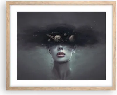 Produktbild von Gerahmtes Poster - Rahmen in heller Eiche - Quinoa Frau Gesicht - 50x40 cm - Wand Bild - Wanddeko - Wandbilder - Kunstposter - Wandposter - Bilderrahmen - Bilder - Kunstdruck - P2NAA50x40-4796