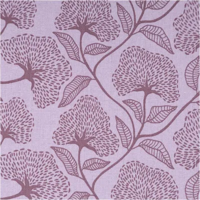 Produktbild von Baumwollstoff Popeline Blumen lila Meterware 1,45m