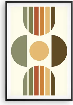Produktbild von Gerahmtes Poster - Schwarzer Rahmen - Modern gemustert minimalistisch - 61x91,5 cm - Wand Bild - Wanddeko - Wandbilder - Kunstposter - Wandposter - Bilderrahmen - Bilder - Kunstdruck - P2BPA61x91-4569
