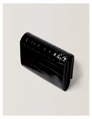 Produktbild von Valliaa Croc Effect Geldbörse, klein, Schwarz
