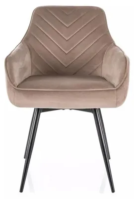 Image de Chaise pivotante en velours - Gamme Servio - Taupe