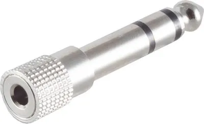 Produktbild von S/CONN maximum connectivity Adapter, Klinkenstecker Stereo 6,3mm auf Klinkenkupplung Stereo 3,5mm, Metall (57070-M)