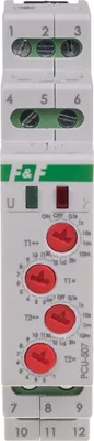 Image de Relais temporisé travail cyclique 230V AC, 2x 8A, 2x NO/NC, PCU-507 F&F