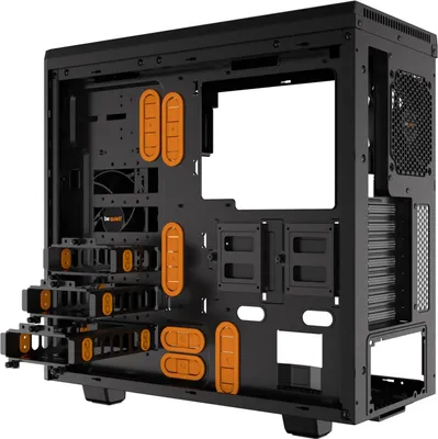 Produktbild von be quiet! Pure Base 600 Window, Midi Tower, PC, Schwarz, Orange, ATX, micro ATX, Mini-ITX, ABS Synthetik, Kunststoff, Stahl, Gehärtetes Glas, Gaming