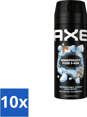Productafbeelding van Ax Deodorant Body Spray Anarchy for Him, 150 ml - Voordeelverpakking - 10 stuks