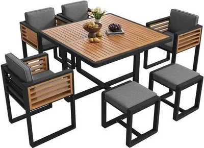 Produktbild von Holzgarnitur 6 Stühle Tisch Balkon