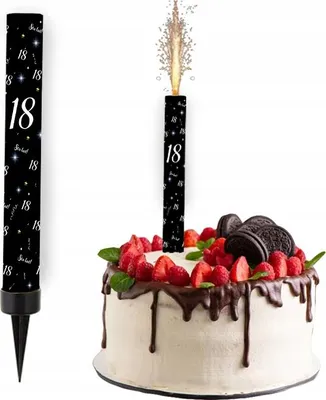 Immagine prodotto di Torta di compleanno a fontana 18 cm per il 18° compleanno