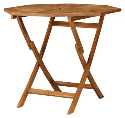 Produktbild von Klappbarer Gartentisch 85x85x76cm aus massivem Teakholz für Balkon, Picknick, Hinterhof, Terrasse und Camping