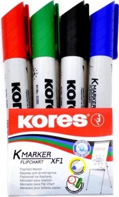 Obrázok produktu pre Popisovač Kores K-marker FLIPCHART - sada / 4ks