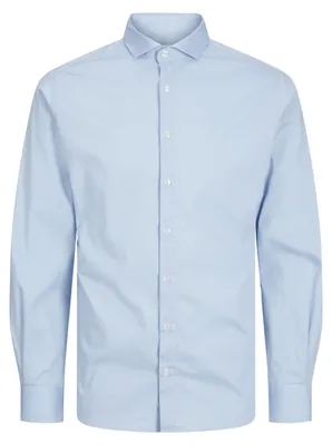 Image de JACK & JONES JPRBLAJAXON, chemise stretch manches longues, couleur bleu cachemire, taille M