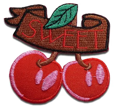 Produktbild von Kirsche Sweet - Aufnäher, Bügelbild, Aufbügler, Applikationen, Patches, Flicken, Zum Aufbügeln, Größe: 7,5 x 7,5 cm