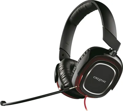 Zdjęcie produktu dla Creative Labs Draco HS880, Przewodowa, Gaming, 20 - 20000 Hz, 268 g, Zestaw słuchawkowy, Czarny, Czerwony