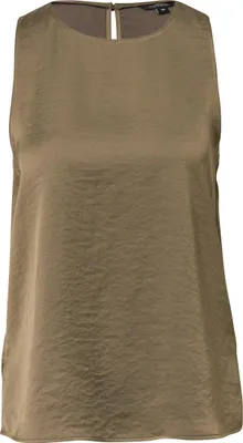 Produktbild von Comma Damen Bluse ärmellos mit strukturiertem Crewneck Braun Größe 44