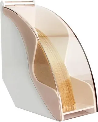 Image de Porte-filtre à café, récipient de rangement des filtres, support distributeur de papier avec couvercle anti-poussière,Blanc transparent