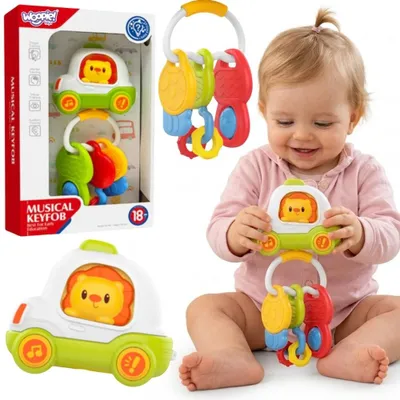Image de Woopie bébé jouet interactif voiture télécommandée avec clés hochet anneau de dentition