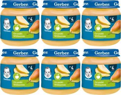 Zdjęcie produktu dla Gerber Deserek Gruszki Williamsa po 4 miesiącu 125 g