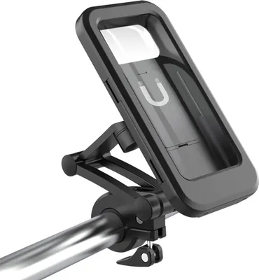 Zdjęcie produktu dla Uchwyt na telefon komórkowy do motocykla Wodoodporny uchwyt na telefon komórkowy do motocykla Uchwyt na telefon komórkowy na kierownicę Ekran dotykowy / 360′ Obrót / Regulacja wysokości Uchwyt na telefon komórkowy do smartfonów poniżej 6,7 cala (czarny)