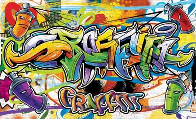 Produktbild von Fototapete Vlies 1400 VEXXL Graffiti bunt 3-tlg. 312 x 219 cm