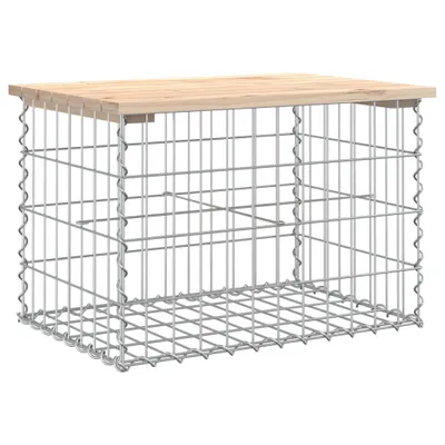 Produktbild von vidaXL Gartenbank aus Gabionen 63x44x42 cm Massivholz Kiefer