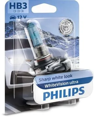 Produktbild von 1x PHILIPS HB3 Glühlampe Fernlicht 12V 60W P20d Halogen 9005WVUB1