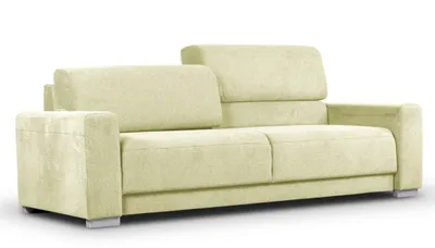 Produktbild von Schlafsofa - Sofa mit Bettkasten und Schlaffunktion - Leicht zu reinigender Stoff - Beige - Einfache Montage - Kissen im Set - UNO