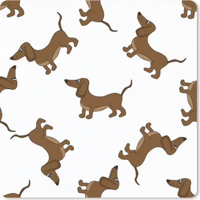 Produktbild von MuchoWow® Mauspad Mousepad Muster - Hund - Dackel - Jungen - Mädchen - Kinder - Kinder 30x30 cm - Mousepads - Maus Mat - Pad - Mausunterlage - Gaming