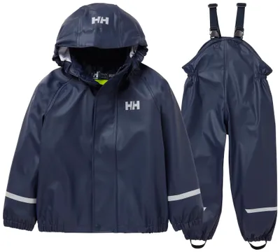 Productafbeelding van Helly-Hansen Kinderen Uni Regenpak, model K Bergen 2.0, gemaakt van PU, marineblauw, maat 104