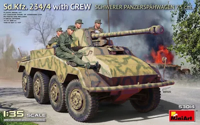 Produktbild von MINIART MA53014 Sd.Kfz. 234/4 w/CREW Schwerer Panzerspähwagen 7,5